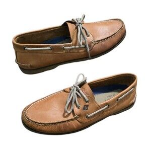 Sperry Top Sider Leeward Mens Size 13 2-Eye Boat Shoe Sahara Tan Leather